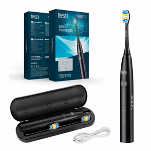 TEESA SONIC 2 helihambahari, must, 5 režiimi, reisikarp, USB-C