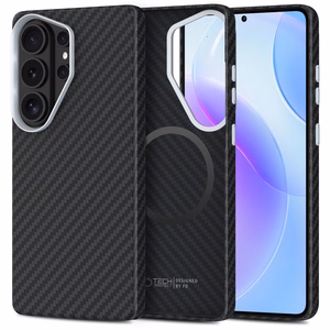 Tech-Protect Ion Carbon MagSafe Ümbris for Samsung Galaxy S26 Ultra - must and hõbedane