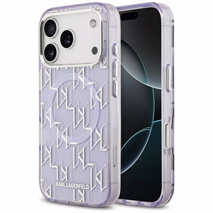 KARL LAGERFELD ümbris jaoks IPHONE 17 Pro Max compatible with MagSafe KLHMP17XHMIKLMEU (IML KL Monogram) lilla