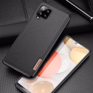 Dux Ducis Fino nailonist kattega ümbris Samsung Galaxy A42 5G musta värvi jaoks