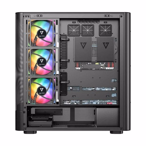 MODECOM Volcano AQ300 ARGB kesktornkorpus, must