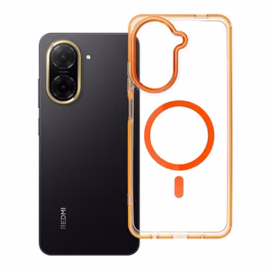 Ümbris Xiaomi Redmi A5 Frame Clear Hybrid Mag Cover ühilduv MagSafe-ga hermes oranž