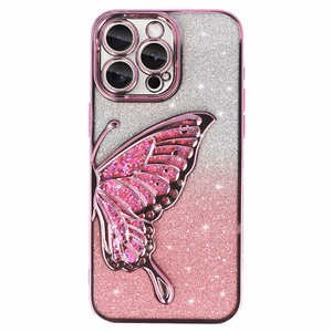 Tel Protect Butterfly Water Ümbris jaoks Iphone 17 roosa