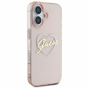 Guess IML Heart iPhone 16 Ümbris - roosa