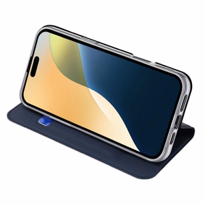 DUX DUCIS wallet case SKIN PRO jaoks IPHONE 16 Plus sinine