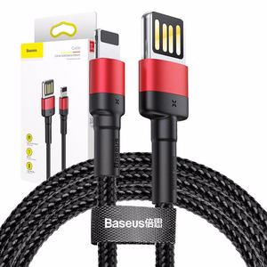 Baseus Cafule Double-sided USB Lightning Cable 2,4A 1m (Must+Punane)