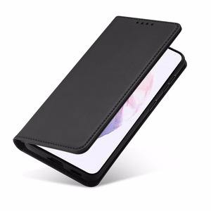 Magnetkaardi ümbris Samsung Galaxy S22 + (S22 Plus) Kott rahakott kaardihoidja Must