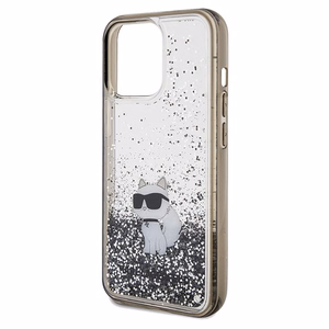 KARL LAGERFELD ümbris jaoks IPHONE 13 Pro Max KLHCP13XLKCNSK (Liquid Glitter C) läbipaistev