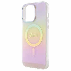 Guess IML Iridescent MagSafe ümbris jaoks iPhone 15 Pro - roosa