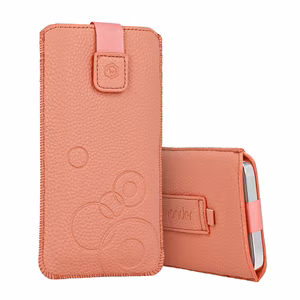 WONDER Deko Pouch Ümbris (Size S) jaoks Nokia 105 2019/150/216 peach