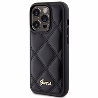 GUESS ümbris jaoks IPHONE 15 Pro Max GUHCP15XPSQSQSK (Quilted Metal Logo) must