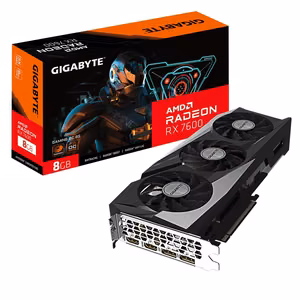 GIGABYTE GAMING Radeon RX 7600 OC 8G AMD 8 GB GDDR6 Videokaart