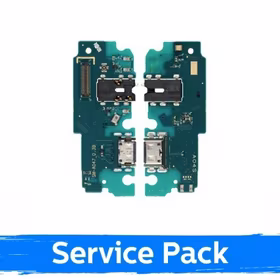 Charging Port Ühildub Samsung A047 A04s koos Flex / Plata (Service Pack)