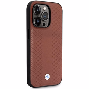 Ümbris BMW BMHCP14L22RFGR iPhone 14 Pro 6.1" Burgundy/burgundy Leather Diamond Pattern