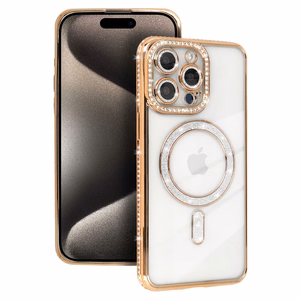 Bling Magsafe Ümbris jaoks Iphone 16 Pro kuldne