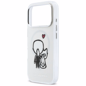 Karl Lagerfeld Karl & Choupette Back MagSafe Ümbris for iPhone 17 Pro - Clear