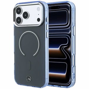 Mercedes Double Layer Iconic Logo ümbris seadmele iPhone 18 Pro Max / 17 Pro Max, MagSafe-ühilduv – tumehall