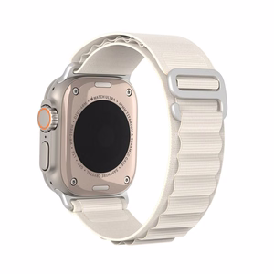 DUX DUCIS strap GS nylon jaoks Apple Watch 42 / 44 / 45 / 49 mm platinium