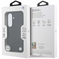 BMW Leather Hot Stamp MagSafe Ümbris for Samsung Galaxy S26 Plus - must