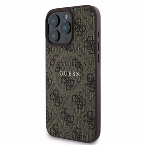 Чехол Guess 4G Ring Classic Logo MagSafe для iPhone 16 Pro - коричневый