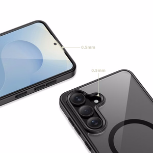 Tech-Protect Magmat MagSafe Ümbris for Samsung Galaxy S26 - läbipaistev must