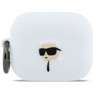 Karl Lagerfeld Silicone Karl Head 3D ümbris AirPods Pro 3 valge