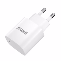 BWOO CDA159 PD seinalaadija 20W 1x USB-C port + Lightning valge