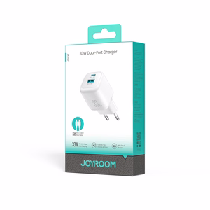 Joyroom JR-TG7 33W USB-A + USB-C seinalaadija 60W USB-C - USB-C 1m kaabliga valge