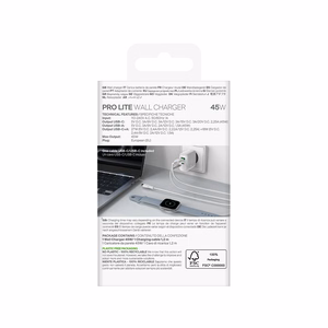 Puro Daily Prolite 45W USB-C USB-A Power Delivery Laadija koos USB-C Kaabel - valge