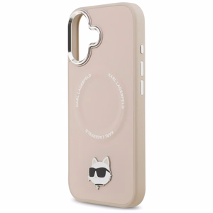 Karl Lagerfeld Choupette Pin MagSafe Ümbris jaoks iPhone 17 - Roosa