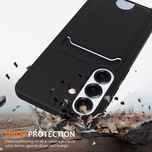 Hurtel TPU-ümbris kaardihoidiku ja õlarihmaga mudelile Samsung Galaxy S26 – must