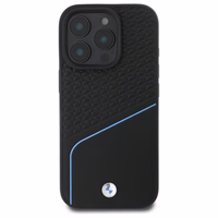 BMW Sign Leather Textured And Line MagSafe Ümbris jaoks iPhone 16 Pro Max - must