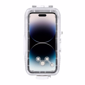 Puluz plastic waterproof case for iPhone 15 Plus/15 Pro Max/14 Plus/14 Pro Max/13 Pro Max/12 Pro Max/11 Pro Max (white)