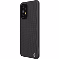 Nillkin Textured Case vastupidav tugevdatud ümbris koos geelraami ja nailonist tagaküljega Samsung Galaxy A73 jaoks must
