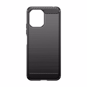 Гибкий чехол с карбоновым узором для Xiaomi Redmi 12 Carbon Case - чёрный