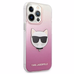Karl Lagerfeld Choupette Head чехол для iPhone 13 Pro Max - розовый