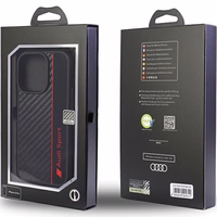 Audi Carbon Fiber Stripe iPhone 13 Pro Max 6.7" must/must hardcase AUS-TPUPCIP13PM-R8/D1-BK