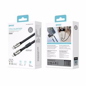 BWOO Lanyard кабель USB-C - Lightning 0.3m 27W с ремешком