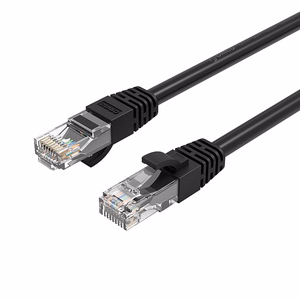 Orico PUG-C6 CAT6 1000Mbps RJ45 Ethernet võrgukaabel interneti LAN ümmargune 1m - must