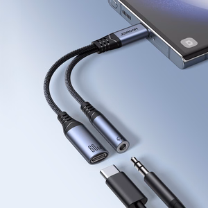 Joyroom SY-C02 2in1 DAC adapter USB-C to USB-C / 3.5 mm mini jack - must