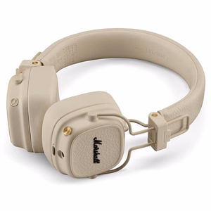 Juhtmevabad kõrvapealsed Bluetooth-kõrvaklapid Marshall Major V, kreemikas
