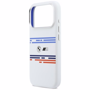 BMW M Silicon Horizontal Line MagSafe Ümbris jaoks iPhone 17 Pro - valge