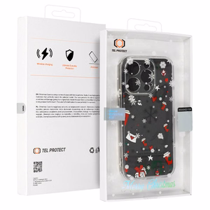 TEL PROTECT Christmas Clear Ümbris jaoks Iphone 16 Plus Design 3