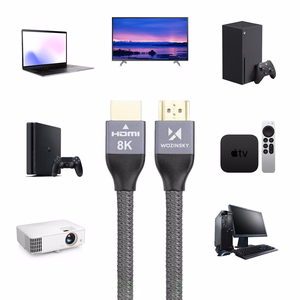 Wozinsky HDMI 2.1 Kaabel 8K 60 Hz 48 Gbps / 4K 120 Hz / 2K 144 Hz 5 m Hõbedane (WHDMI-50)