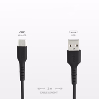 SBS TECABLEMICRO2K USB-A - Micro-USB Kaabel 2 m - must