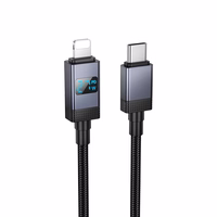 Kaabel USB C to Lightning Hoco PD 27W with display 1 m X118 must