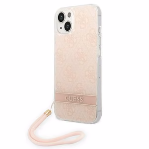 Guess GUOHCP14MH4STP iPhone 14 Plus 6.7 "roosa / roosa hardcase 4G Print Strap
