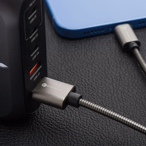 Kaabel USB A to USB C Forcell F-Energy QC4.0 3A 66W Metal 2 m C234 hõbedane