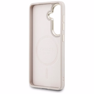 Guess ümbris 4G Embossed Ring MagSafe Samsung Galaxy S26 Plus jaoks roosa