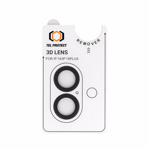 Закалённое стекло Tel Protect 3D Lens на камеру для Iphone 17 чёрное (линз 2 шт.)